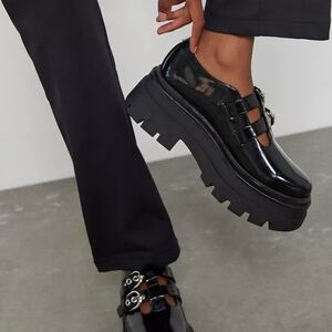 Circus by Sam Edelman Black Chunky Loafers Mary Jane